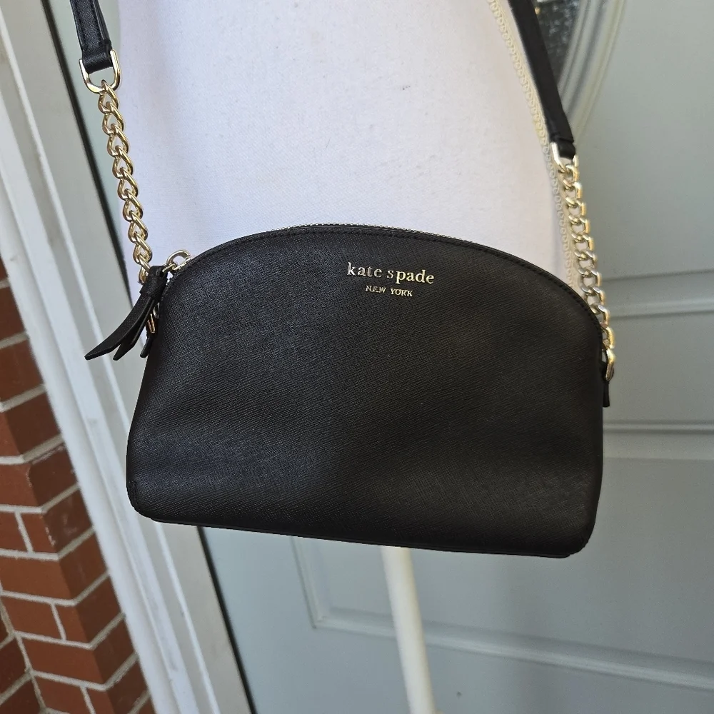 Kate Spade Hilli Leather Crossbody Bag Black